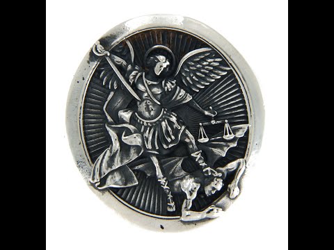 Inel din argint 925 Arhanghelul Mihail Mare Protector Divin