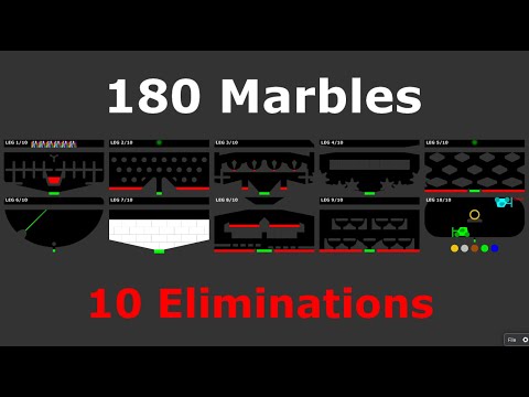 180 Marbles 10 Times Elimination Marble Race In Algodoo