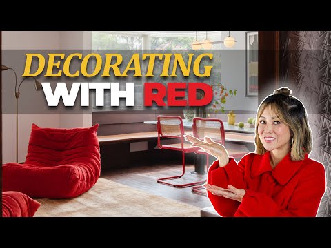 DECORATING WITH RED ❤️ Interior Design Tricks That Take Your Home to the NEXT LEVEL | Julie Khuu