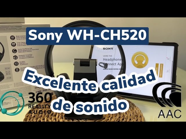 Vídeo relacionado con Sony WH-CH520, Auriculares de diadema inalámbricos Bluetooth, diseño ligero, 50 h de batería, carga rápida, ecualizador, llamadas nítidas, iOS y Android - Negro