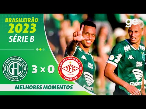 Gols e lances de Guarani x Tombense