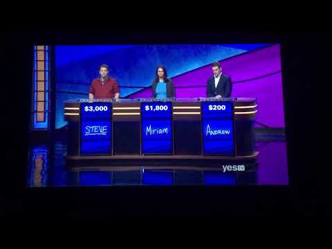 Jeopardy, Steve Moulds Day 4 - 1st Daily Double found after contestant chat 😂 (10/31/19)