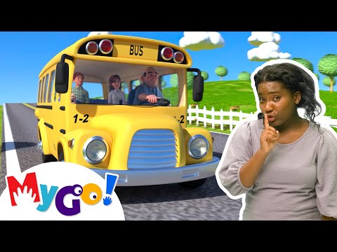 Wheels on the Bus | MyGo! Sign Language For Kids | CoComelon - Nursery Rhymes | ASL