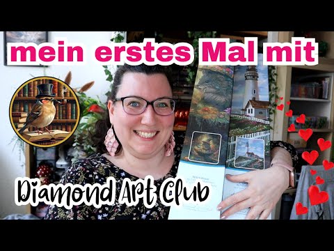 my first unboxing of Diamond Art Club || Spatzl and I talk about our paintings
