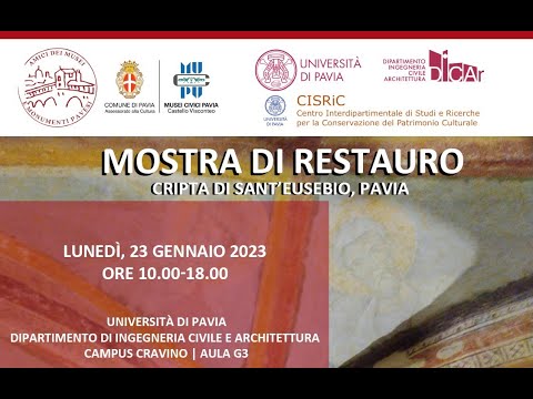 Mostra di Restauro Architettonico. 23 gennaio 2023. Facoltà di Ingegneria. Università di Pavia