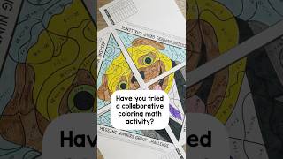 Collaborative coloring math activity for multiplication and division facts #mathteacher
