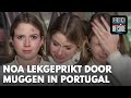 Noa Vahle volledig lekgeprikt door muggen in Portugal | VERONICA OFFSIDE