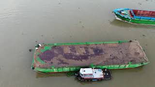 preview picture of video 'Mekong River - Boat - Vietnam Drone view'