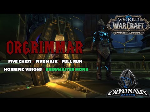 FIVE MASKS | FIVE CHEST Horrific Vision Org FULL CLEAR Brewmaster Monk