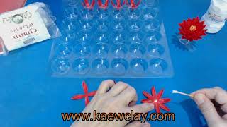 การสอนทำดอกบัวสาย Making water Lily with KAEWCLAY
