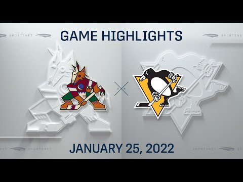 NHL Highlights | Coyotes vs. Penguins - Jan 25, 2022