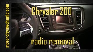 2015 Chrysler 200 Radio Removal