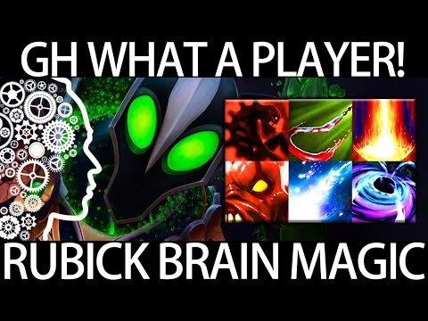9k MMR Pro Rubick Brain Magic GH.God What a Player! Dota 2 Gameplay