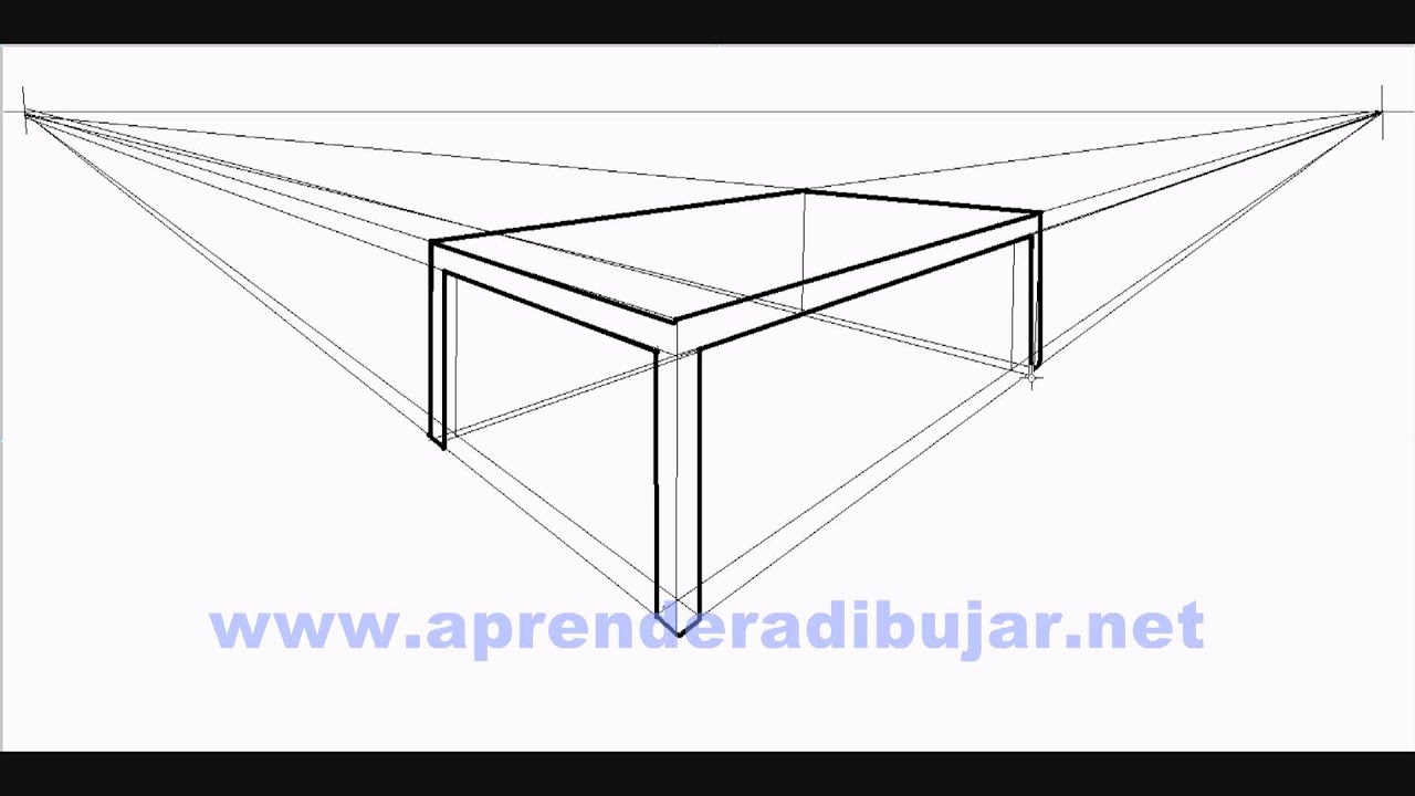 Como dibujar una mesa en perspectiva - Dibujos de mesas