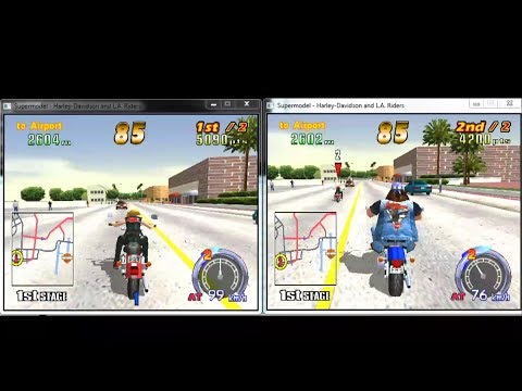 Harley Davidson and L.A. Riders - Supermodel 2 Player network!