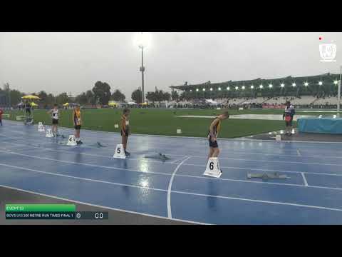 Boys U13 200m Timed Final 1: 2021 Commonwealth Bank State Track and Field Championships // LAVicTV