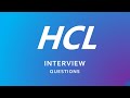 HCL Interview Questions For Freshers HCL Technical HR