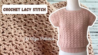 Easy Crochet Lace Stitch for Lightweight Garments, Crochet Tutorial