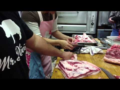 Butchering a half hog