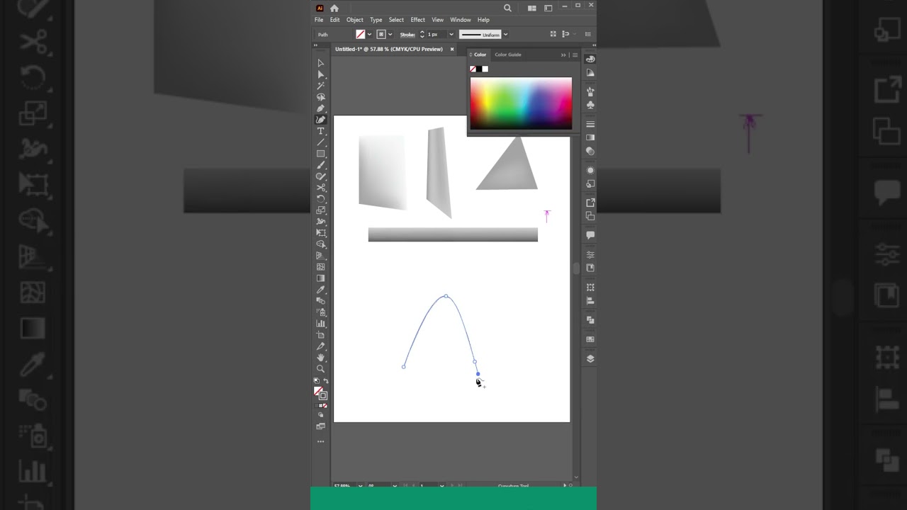 How to make a Shopping Bag in Illustrator #shorts