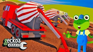 Learn Colors With Cement Mixer Trucks!・Gecko&#39;s Garage・Truck Cartoons For Kids・Learning For Toddlers