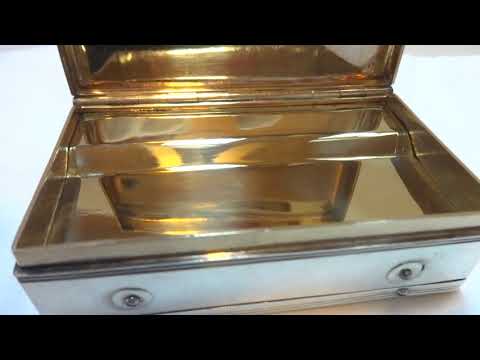 Antique (1819) sterling silver musical snuff box