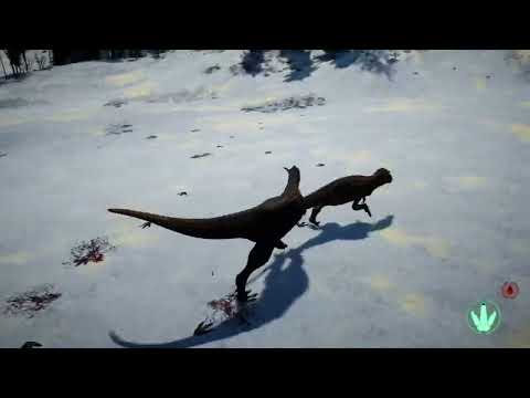 The Isle: Adult Carnotaurus Vs. Sub Adult Tyrannosaurus Rex