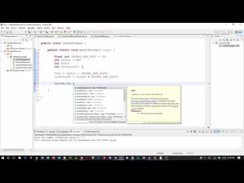 Java Programming 1 Chapter 2 Exercise 6 Spring 2017