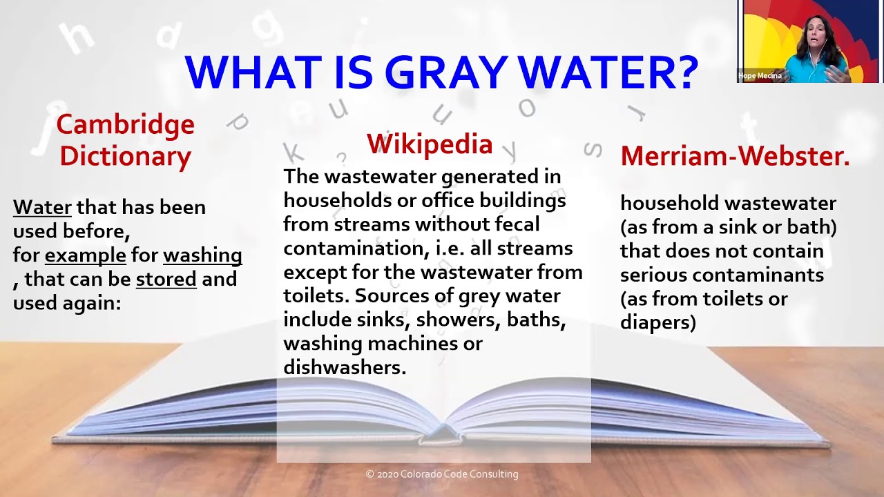 Grey Water and What is Allowed in CO