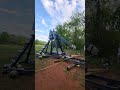 1 gallon of water thrown 200ft!   #trebuchet #make #build #diy #woodworking