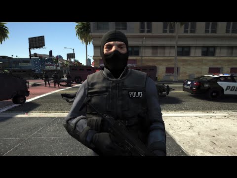 GTA 5 NPC Wars 49 - LSPD vs SWAT/NOOSE #npcwars