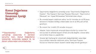 Gayrimenkul veya Konut Değerleme Uzmanı Olabilirsiniz. Sınavları hakkında HER ŞE