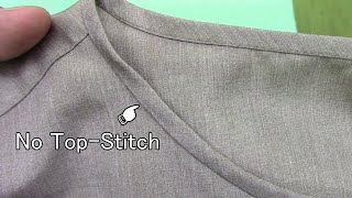How to sew Bias Binding to Neckline (No Top-stitch)