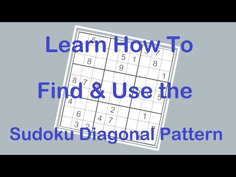 Sudoku Primer 196 - The Sudoku Diagonal Pattern and How to Find & Use It