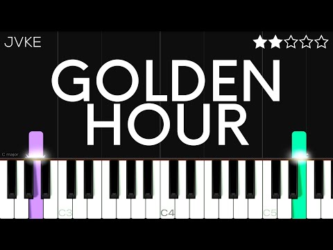 JVKE - golden hour | EASY Piano Tutorial