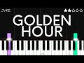JVKE Golden Hour EASY Piano Tutorial