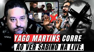 Yago Martins corre ao ver Sabino na Live