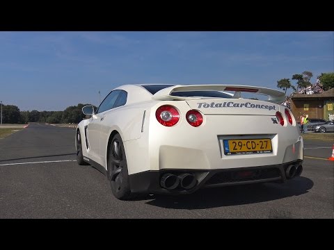 1050HP Nissan GT-R R35 Switzer P800 - Launch Control + Flames!