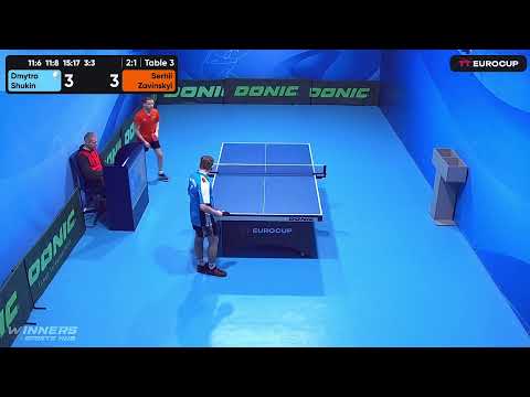 17:35 Dmytro Shukin 3-1 Serhii Zavinskyi 25.04.2023 TT Euro.Cup Ukraine Professional. Table 3