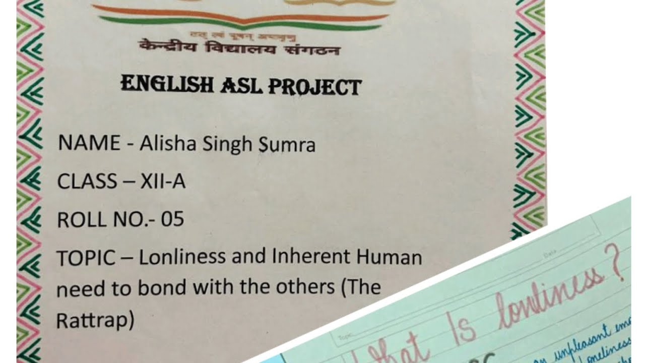 English ||ASL|| Project class 12th🤩(the rattrap) | Investigatory Project|