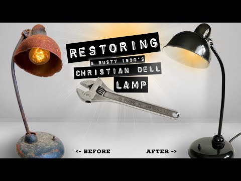 1930's lamp restoration - bringing a rusty Christian Dell design classic back to life! DIY