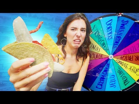 BlindFolded Roulette Food Combo Challenge! Video
