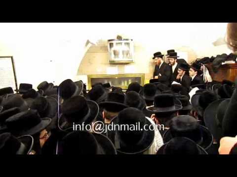 Skvere Rebbe Visiting Miron 5771