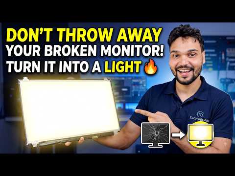 Don't Throw Away Your Broken Monitor! 🔥 Turn It Into a Studio Light