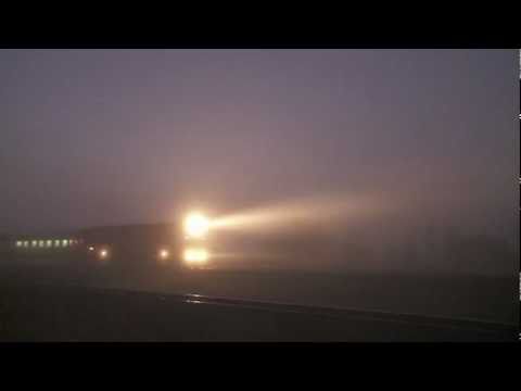 V/line Train in Australia - railroad level crossing with fog - PoathTV