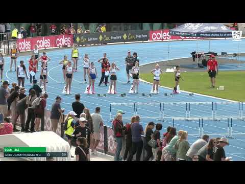 Girls U13 80m Hurdles Timed Final 3: 2022/23 State Track and Field Championships