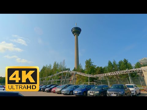 [4K] Caminhada pela cidade de Tampere - de Särkänniemi a Naistenlahti