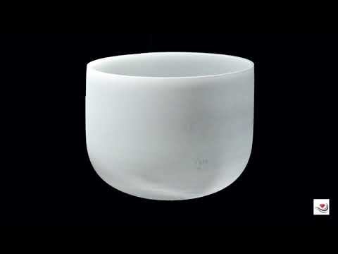 Perfect Pitch 432 Hz Frosted Crystal Singing Bowl E-Note 12"