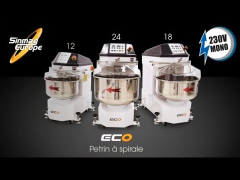video 1, Pétrin Boulangerie SINMAG ECO-24 33L – 2,2 kW.