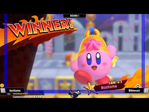 Bozitoma (Bell) vs Bikkeroni (Wrestler) - Kirby Fighters India Tournament #12